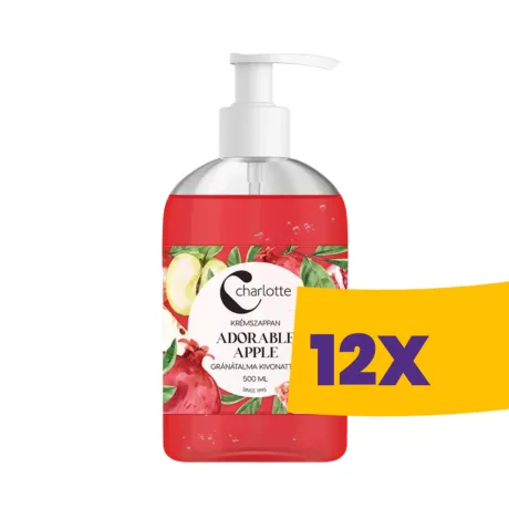 Charlotte Adorable Apple krémszappan gránátalma kivonattal 500ml (Karton - 12 db)