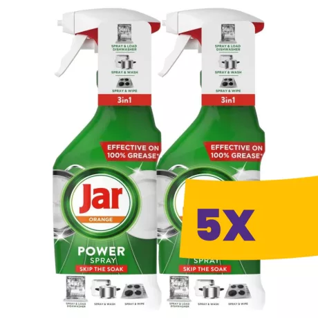 Jar Power Spray Duo erős zsíroldó mosogató- és tisztítószer Narancs 2x500ml (Karton - 5 csomag)