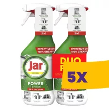   Jar Power Spray Duo erős zsíroldó mosogató- és tisztítószer Citrom 2x500ml (Karton - 5 csomag)