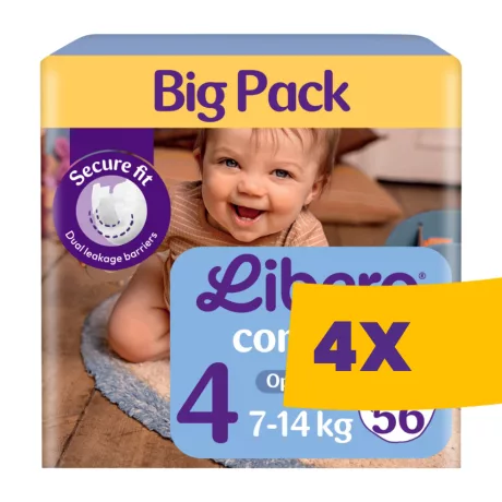 Libero Comfort 4 nadrágpelenka Big Pack 7-14kg 56db (Karton - 4 csomag)