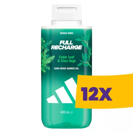 Adidas Vibes férfi tusfürdő Full Recharge 400ml (Karton - 12 db)