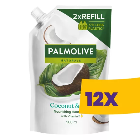 Palmolive folyékony szappan utántöltő Kókusz és Tej 500ml (Karton - 12 db)