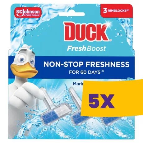 Duck Fresh Boost WC-öblítő rúd Marine 3x16g (Karton - 5 csomag)