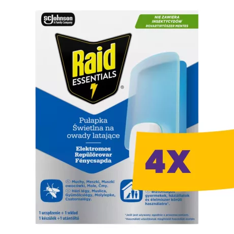 Raid Essentials repülőrovar fénycsapda készülék (Karton - 4 db)