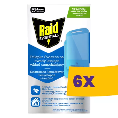 Raid Essentials repülőrovar fénycsapda utántöltő 2db (Karton - 6 csomag)