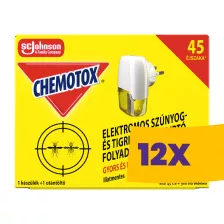   Chemotox elektromos szúnyogirtó készülék + utántöltő Illatmentes 27ml (Karton - 12 db)