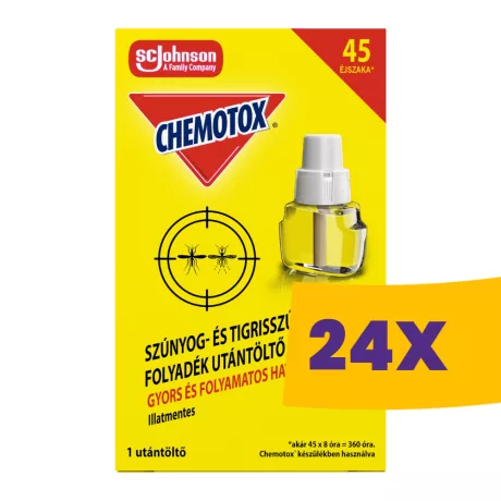 Chemotox elektromos szúnyogirtó utántöltő Illatmentes 27ml (Karton - 24 db)
