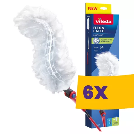 Vileda Flex&Catch hosszú nyelű poroló szett (Karton - 6 szett)