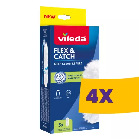 Vileda Flex&Catch poroló szett utántöltő 5db (Karton - 4 csomag)