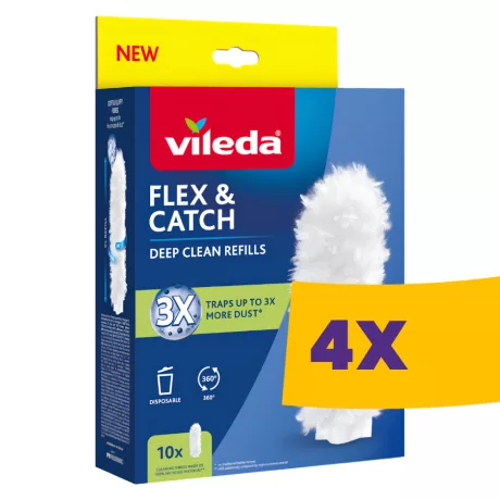 Vileda Flex&Catch poroló szett utántöltő 10db (Karton - 4 csomag)