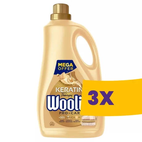 Woolite Keratin Therapy Pro Care folyékony mosószer univerzális - 60 mosás 3,6L (Karton - 3 db)