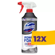   Domestos Power Foam WC és fürdőszoba tisztító hab Limescale 435ml (Karton - 12 db)