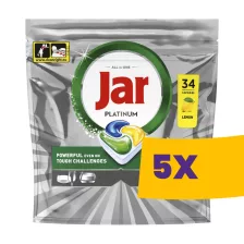   Jar Platinum All in One mosogatógép tabletta Lemon 34db (Karton - 5 csomag)