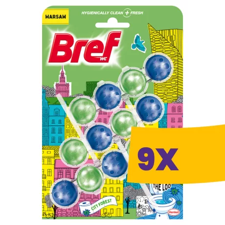 Bref Around The Loo WC illatosító Warsaw 3x50g (Karton - 9 csomag)
