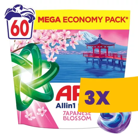 Ariel Allin1 Pods Japanese Blossom mosókapszula színes ruhákhoz 60db (Karton - 3 csomag)