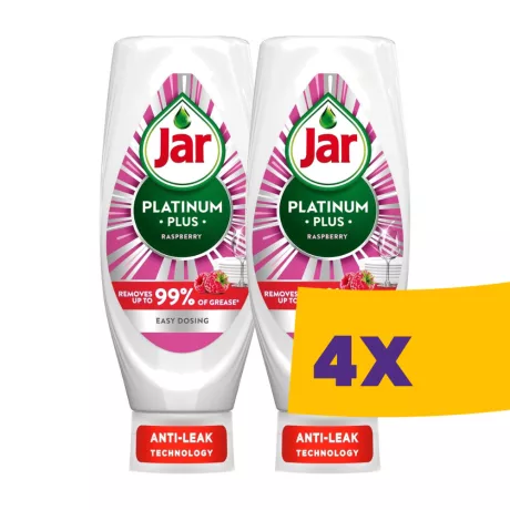 Jar Platinum Plus kézi mosogatószer Málna 2x660ml (Karton - 4 csomag)