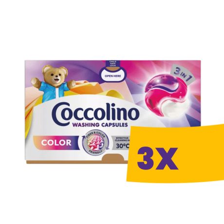 Coccolino Care mosókapszula Color, színes ruhákhoz 40db-os (Karton - 3 csomag)