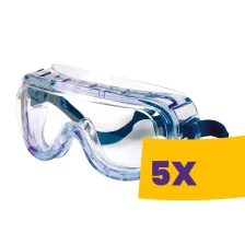  Cofra Pliable védőszemüveg - víztiszta, zárt, gumipántos (Karton - 5 db)
