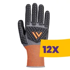   Portwest CT46 CT Cut D18 Impact vágásbiztos nitril kesztyű szürke (Karton - 12 pár)