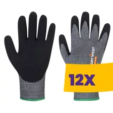   Portwest CT69 AHR+ Nitril hab vágásbiztos munkakesztyű szürke (Karton - 12 pár)