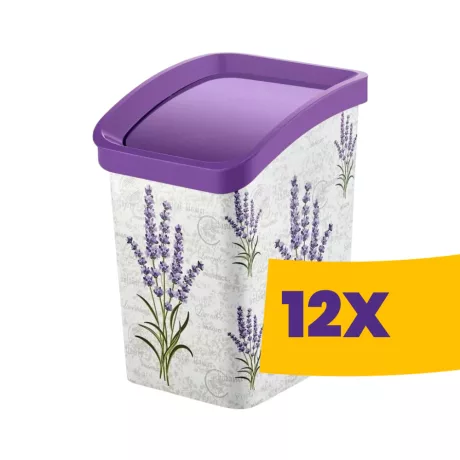 Smart Click billenőfedeles szemetes Levendula mintás 12L (Karton - 12 db)