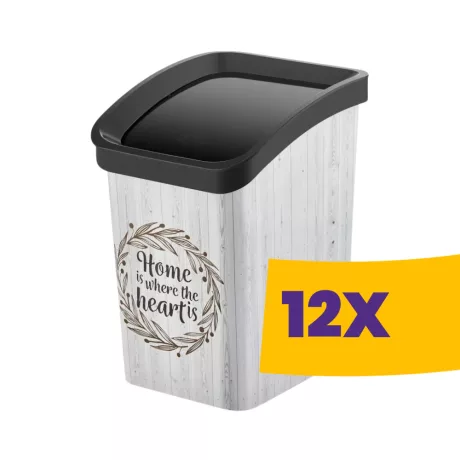 Smart Click billenőfedeles szemetes Fa mintás 12L (Karton - 12 db)