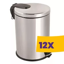   Dayco rozsdamentes acél fürdőszobai pedálos szemetes, kivehető vödörrel 5L (Karton - 12 db)
