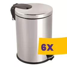   Dayco rozsdamentes acél pedálos szemetes, kivehető vödörrel 12L (Karton - 6 db)