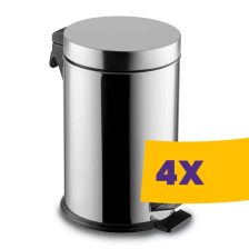   Dayco rozsdamentes acél pedálos szemetes, kivehető vödörrel 20L (Karton - 4 db)