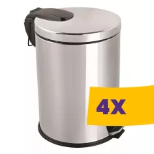   Dayco rozsdamentes acél pedálos szemetes, kivehető vödörrel 30L (Karton - 4 db)