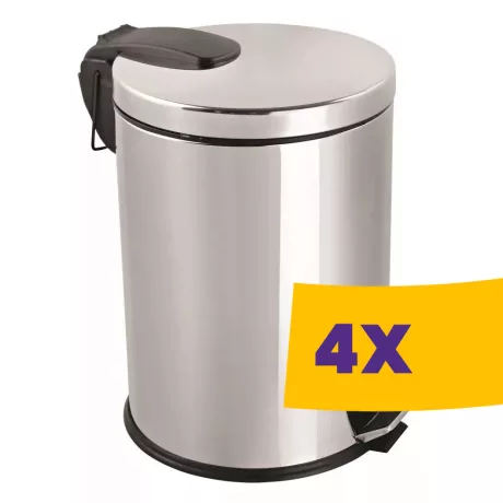Dayco rozsdamentes acél pedálos szemetes, kivehető vödörrel 30L (Karton - 4 db)