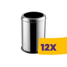   Dayco rozsdamentes acél fedél nélküli szemetes kivehető vödörrel 5L (Karton - 12 db)