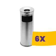   Dayco rozsdamentes acél hamutartó szemetes, padlón álló fényes 23L (Karton - 6 db)