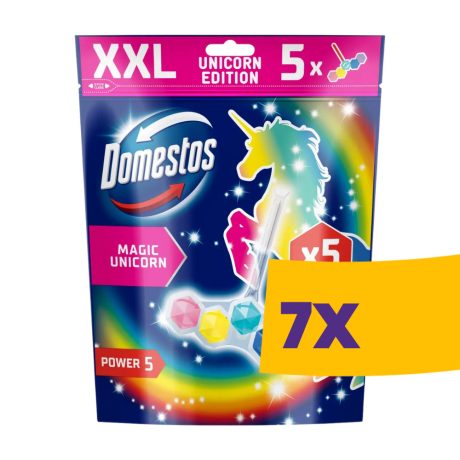 Domestos Power5 WC illatosító rúd Magic Unicorn 5db-os (Karton - 7 csomag)