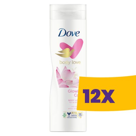 Dove Glowing Care testápoló Rizstejjel és Lótuszvirág kivonattal 400ml (Karton - 12 db)