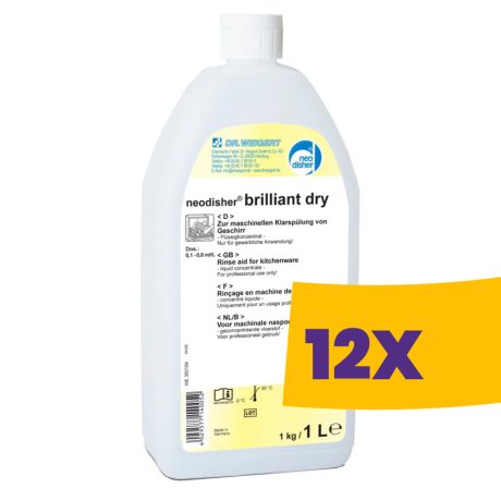 Dr. Weigert neodisher Brilliant Dry Citromsav alapú gépi öblítőszer 1000ml (Karton - 12 db)