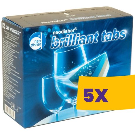 Dr. Weigert neodisher Brilliant Tabs gépi mosogató tabletta 60db (Karton - 5 csomag)