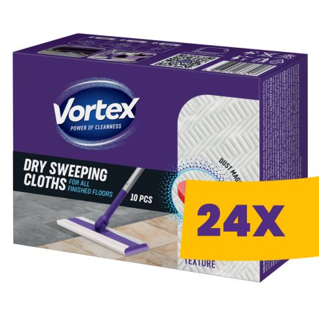 Vortex száraz felmosó törlőkendő 10db (Karton - 24 csomag)