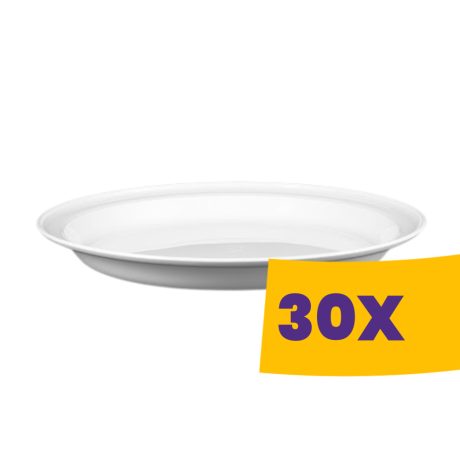 Műanyag lapos tányér (Karton - 30 db)