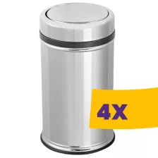   Dayco rozsdamentes acél billenőfedeles szemetes 45L (Karton - 4 db)