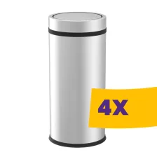   Dayco rozsdamentes acél billenőfedeles szemetes 45L (Karton - 4 db)