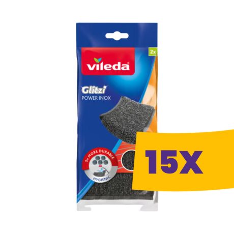 Vileda Glitzi Power Inox Súroló 2db (Karton - 15 csg)