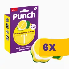 Vileda Punch Lemon rugalmas súrolószivacs (Karton - 6 db)