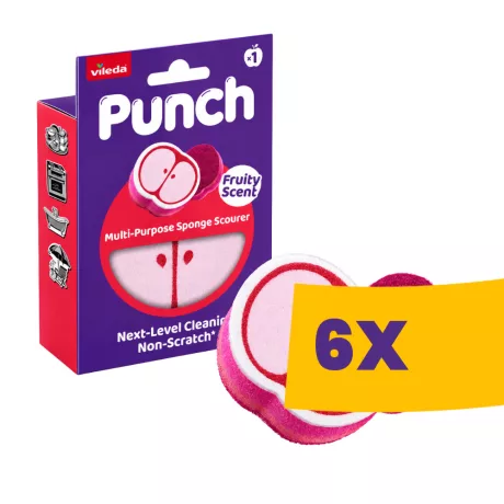 Vileda Punch Apple multifunkciós súrolószivacs (Karton - 6 db)