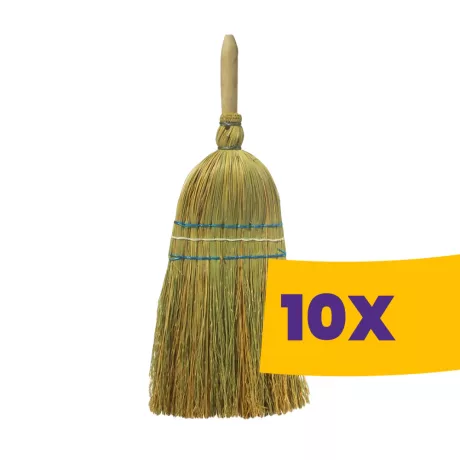 Kézi cirokseprű 3 varrásos (Karton - 10 db)