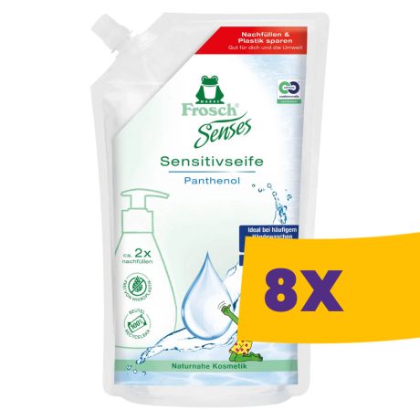 Frosch folyékony szappan utántöltő Sensitive 500ml (Karton - 8 db)