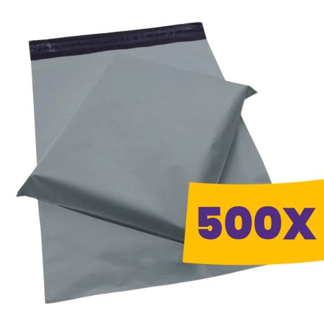 Biztonsági futártasak ragasztócsíkkal Szürke 350x450mm (Karton - 500 db)