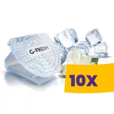   G-FRESH Ice Cool - jeges frissesség illatú illatosító párna CLIP-es akasztóval, flexibilis fül, újrahasznosítható EVA műanyag, 30 napos (Karton - 10 db)