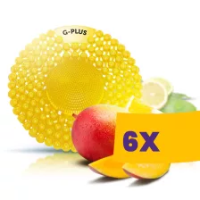   G-PLUS Citrus - citrus-mangó illatú piszoár rács, húgykő- vízkőlazító enzimmel, 60 napos (Karton - 6 db)