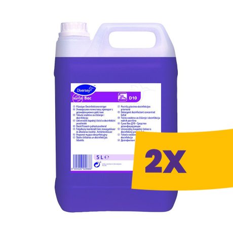 Suma Bac D10 Folyékony kombinált kézi mosogatószer és általános tisztító-, fertőtlenítőszer 5L (Karton - 2 db)